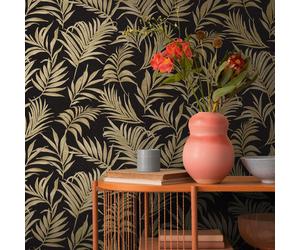 Heavyweight Wallpaper AS Creation 79108-6 Midnight Botanica Feature Wall Black