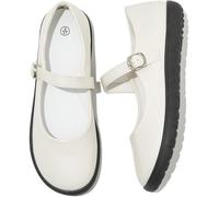HEAWISH Womens Mary Jane Ballet Flats with Adjustable Strap | Wide toe box comfort,Faux Leather Comfortable Dressy Casual,Barefoot Shoes With Removable Memory Foam Insoles
