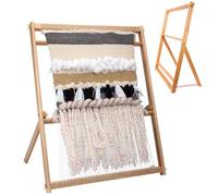 HEAXIY Wooden Weaving Loom with Stand, Hand-Knitted Weaving Machine, DIY Extra-Large Frame Tapestry Looms for Beginners, Children & Adults