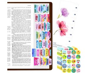 Hebayy 105 PCS Bible Indexing Tabs Set, 80 PCS Christian Faith Stickers with Bonus Aligning Guide