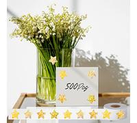 Hebayy 500 PCS Holographic Glitter Star Stickers, Self Adhesive Metallic Golden Foil Stickers Reflective Sparkly Reward Behavior Chart Labels for Kids Students Teachers (Each Measures 1'')