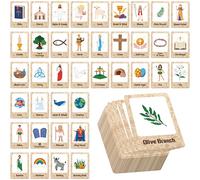 Hebayy Bible-Themed Matching Game, 80 PCS Bible Concentration Memory Cards for Christian 40 Pairs Biblical Character Cards Educational Toys for Kids, Adults