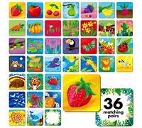 Hebayy Memory Matching Game, 72 PCS Nature Theme Matching Cards for Toddlers 36 Pairs Memory Cards for Preschool 4 5 6 Years Old