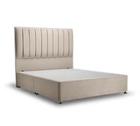 Hebden Bed Vanilla - Double / Electric Ottoman / Chrome