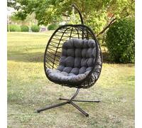 Hebden Garden Hanging Egg Chair - Dark Grey
