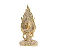 Hebdids Gold Buddha Statue with Prayer Hands, Thai Style Figurine, Decorative Spiritual Ornament, 7.87 x 3.54 inches