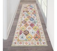 HEBE Hallway Runner Rug 2'x6' Washable Vintage Distressed Area Rugs Non Slip Laundry Rug Runner Boho Floor Carpet Runners for Hallways Entryway Laundry Room Kitchen Bathroom