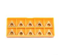 HEBEOT 10Pcs Triangular Tungsten Steel Lathe Turning Inserts Set TCMT16T304 Tungsten Carbide Inserts For Industrial Lathe Tools For Lathe Turning Machine