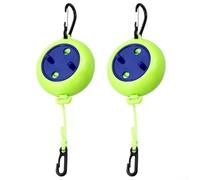 HEBEOT 2 Pack Retractable Bow Hoist 39.37 ft Rope 60lbs Capacity for Hunting Gear Lift with Crank Storage Quiet Tree Stand Green Red Black Orange(green 1)