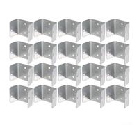 HEBEOT 20Pcs Fence Panel Clips, Galvanized Steel Clips Resistance to Rust for Trellis Installation On Timber Posts for Prevent Timber from Splitting(32)