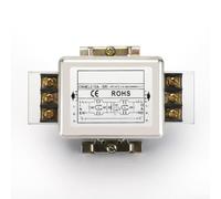 HEBEOT 220V Bipolar Terminal Block Filter for EMI Purification Compatible with Single-Phase Rail Power Systems 10A 250VAC Nickel-Plated Iron(10A yes)