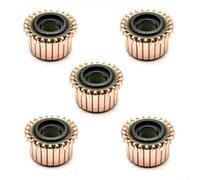 HEBEOT 24P Teeth Copper Hook Type Electric Motor Commutator for Power Tools and High-Speed DC Motors 25.5 x 10 x 17 mm OD ID Height(5pcs)
