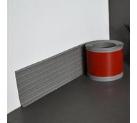 HEBEOT 2M PVC Skirting Board Trim Self-Adhesive,Flexible Skirting Boards Covers,Peel And Rubber Wall Base Moulding Trim,Wall Baseboard Molding Trim(Gray)