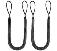 HEBEOT 2PCS Bungee Dock Line With Hook, High Strength Bungee Dock Rope 4FT To 5 5FT For Yachts Motorboats Kayaks Pontoons Small Boats(2pcs black)