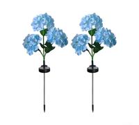 HEBEOT 2Pcs Solar Garden Lights, Solar Security Lights Outdoor With Smart Sensor Technology And High-brightness LED Beads For Gardens Patios(Blue)