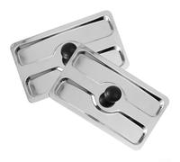HEBEOT 2Pcs Toaster Cover Toaster Cover Electric Bread Maker Upper Cover Toaster Machine Cover Toaster Upper Lids Stainless Steel Toaster Lid Bread Maker Cover for bread maker machines 15 * 9.5cm