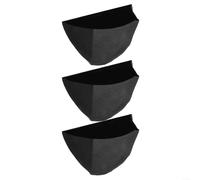 HEBEOT 3 Pcs Half Round Plant Liner for SEMI - Circular Flower Pot Basket Liner Wall Hanging Basket Felt Replacement Liner For Planting Shallow-rooted Vegetables Flowers(16in)