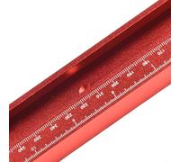 HEBEOT 45 Type T-slot Miter Track Aluminum Alloy Red Metric And Inch Chute With Scale For Router Table, Tablesaws And Bandsaws(300mm)