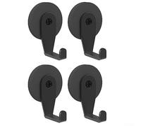 HEBEOT 4PCS Magnetic Grill Hooks Rust-Proof Magnetic Utensil Holder Hooks Grill Accessories Practical Hold For BBQ Tools For Hanging Grill Tools(black)