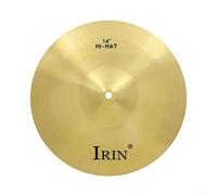 HEBEOT 8/10/12/14/16Inch Drum Brass Cymbals Percussion Splash Crash Hi-Hat Cymbal For Beginners, Professional Players Golden(14in)