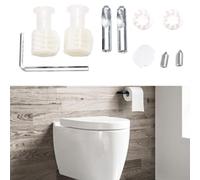 HEBEOT A Pair Of Zink Plated Fixing Bolts Kits For Wall Hung Toilet Installation Of Wall-mounted Toilet Fixing Screws(White)