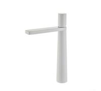 HEBEOT Basin Faucet, White Solid Stainless Steel Sink Mixer Tap with A Single Lever Control for Most Standard Sink Configurations