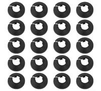 HEBEOT Black Radiator Pipe Covers, 20Pcs Pipe Wall Split Flange, Decorative Cover Drain Pipe Gas Pipe Cover Faucet Cover Fire Pipe for RING Wall Hole Cover(for 16mm)