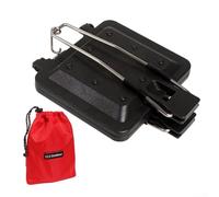 HEBEOT Camping Toastie Maker Stovetop Sandwich Toastie Maker Baking Pan Portable Kitchen Tool Folding Sandwich Grill For Home Kitchen 33 * 14 * 3.5cm