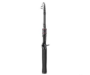 HEBEOT Carbon Fibre Telescopic Fishing Rod Lightweight Casting Pole Fast Action Collapsed Size Medium-Heavy Power Fishing Equipment With 6-17lb Line Support(C180 1.8m)