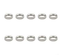 HEBEOT Copper Alloy Bicycle Valve Nut Locking Ring Set 10pcs Lightweight Precision Fit 6V1 for French Valves 8V1 for American Valves Secure Inner Tube Valve Core Prevent(C)