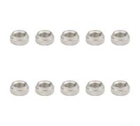HEBEOT Copper Alloy Bicycle Valve Nut Locking Ring Set 10pcs Lightweight Precision Fit 6V1 for French Valves 8V1 for American Valves Secure Inner Tube Valve Core Prevent(B)