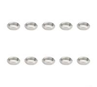HEBEOT Copper Alloy Bicycle Valve Nut Locking Ring Set 10pcs Lightweight Precision Fit 6V1 for French Valves 8V1 for American Valves Secure Inner Tube Valve Core Prevent(D)