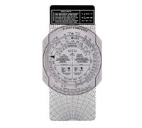 HEBEOT Flight Planning E6B Circular Slide Rule Flight Computer, Scale Vector Ruler With Manual Wind Vector For Aviation Training 9.05x4.72x0.19 Inches(E6B)