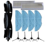 HEBEOT For Eureka Lvac Voice Nuo Dynaking R21 for LG R580HK Replacement Parts Main Brush Effective Dirt Removal Side Brush Corner Edge Cleaning Filter Pet Hair Dust Capture Mop Cloth(A)