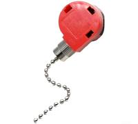 HEBEOT Four Speed Ceiling Fan Pull Chain Switch 3A 250VAC 6A 125VAC UL and CQC Certified Bronze Plastic Housing with 12cm Cord for Ceiling Fans Pendant Lights and Wall Lamps Eas(C)