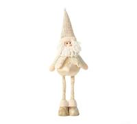 HEBEOT Holiday Season Christmas Elk Doll Decoration with Fabric Stretch Material Standing Figure for Festive Home and Office Display (Golden Old Man)