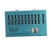 HEBEOT IRIN Overdrive Distortion Ten Segment EQ Guitar Effects Pedal Aluminum Alloy Housing High Gain Booster for Electric Guitar and Bass Portable Design for Practice(C)