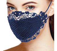 HEBEOT Lace for Women Comfortable and Breathable Design, Ideal as a Fashion Accessory or Protective Gear at Events and Parties (Average Size Dark Blue)