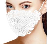 HEBEOT Lace for Women Comfortable and Breathable Design, Ideal as a Fashion Accessory or Protective Gear at Events and Parties (Average Size White)