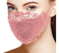 HEBEOT Lace for Women Comfortable and Breathable Design, Ideal as a Fashion Accessory or Protective Gear at Events and Parties (Average Size Pink)