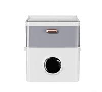 HEBEOT Modern Tissue Box Holder for Bathroom Kitchen Living Room Office ABS Plastic Non Slip Desktop Napkin Dispenser Cover White Grey 6.9x5.3x8.1 Inches(grey)