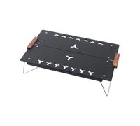 HEBEOT Outdoor Mini Single Table Portable Aluminum Alloy Folding Table Outdoor supplies For Mountaineering Hiking And Camping Car-mounted Mountain Picnic (Black)