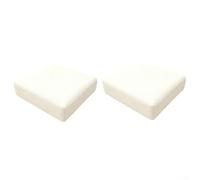 HEBEOT Outdoor Sofa Mat Covers 2 Pack Oxford Cloth Waterproof 60X60x10cm Dark Blue Light Gray Cream White For Garden Rattan Chair Patio Furniture Protection(Cream White)