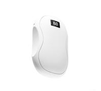 HEBEOT Rechargeable Hand Warmers Winter Hand Warmer Power Bank Large Capacity Three-speed Handheld Digital Display Hand Warmer Power Bank Three Adjustable Speeds(White)