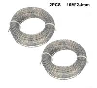 HEBEOT Replacement Trimmer Rope Wild Plants Shrubs Weeds Tall Grass Small Gardens Agricultural Fields Municipal Green Space Professional Landscapers Home Gardeners(10mx2.4mm 2pcs)