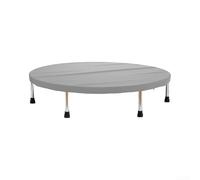 HEBEOT Round Rebounder Cover 97cm Windproof Drawstring Fit | 210D Oxford cloth, waterproof lining, fits 92cm for mini rebounders, drawstring secure fit, grey color