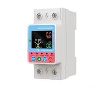 HEBEOT Smart WiFi Single Phase Circuit Breaker 63A Energy Meter with Real Time Current Voltage Power Monitoring Overcurrent Protection Automatic Recloser and Time Cont
