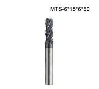 HEBEOT Solid Carbide Roughing End Mill 4-Flute AlTiN Coated for High-Performance Cutting HPC Compatible with CNC and Manual Milling Machines for Steel Stainless Steel Aluminum C(6mm)