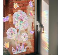 HEBEOT Sunshine Catcher Colorful Glass Stickers For Decorating Mirrors, Glass Cabinets Butterfly Flower Home Glass Decoration