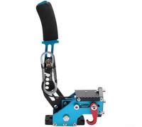 HEBEOT USB Handbrake for PC Racing Games for Logitech G27 G29 G920 T500 T300 Adjustable Spring Tension Aluminum Alloy Simulation Drifting Accessory for Windows DiRT Rally ETS2(Blue)